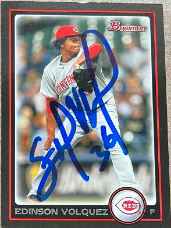 Edinson Volquez Autographed 2010 Bowman #139