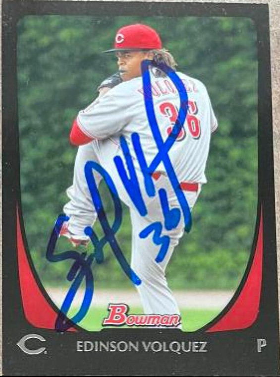 Edinson Volquez Autographed 2011 Bowman #166