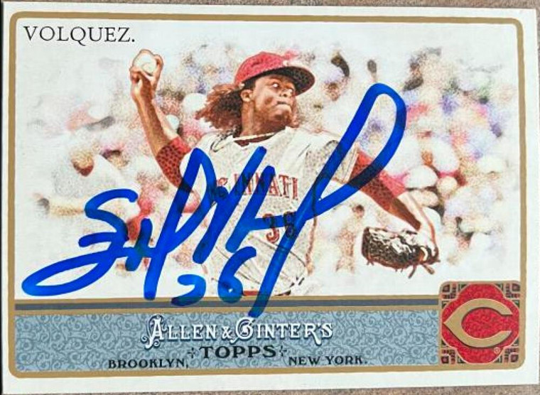 Edinson Volquez Autographed 2011 Topps Allen and Ginter #46