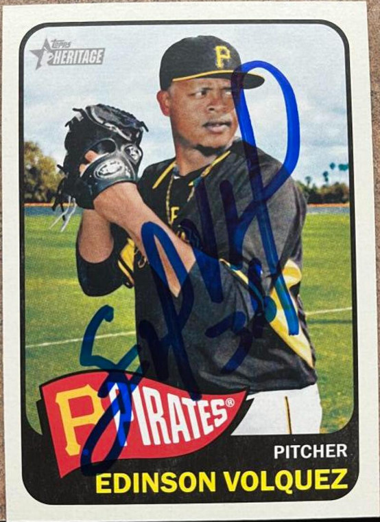 Edinson Volquez Autographed 2014 Topps Heritage #H504