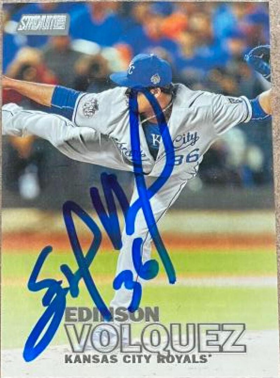 Edinson Volquez Autographed 2016 Stadium Club #266