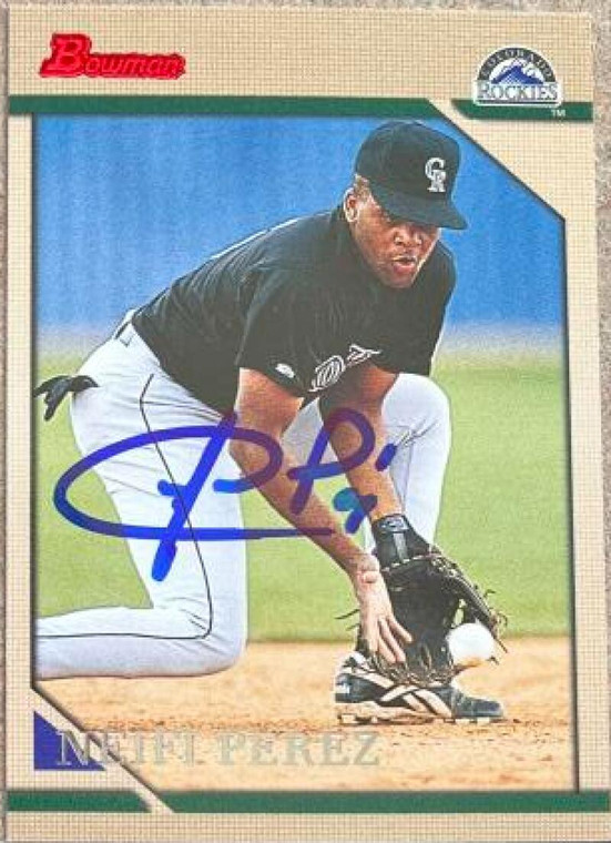 Neifi Perez Autographed 1996 Bowman #323