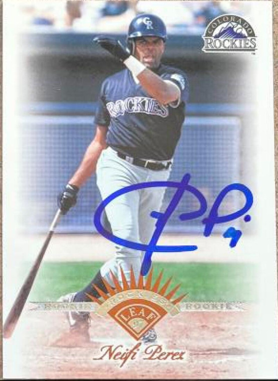 Neifi Perez Autographed 1997 Leaf #334