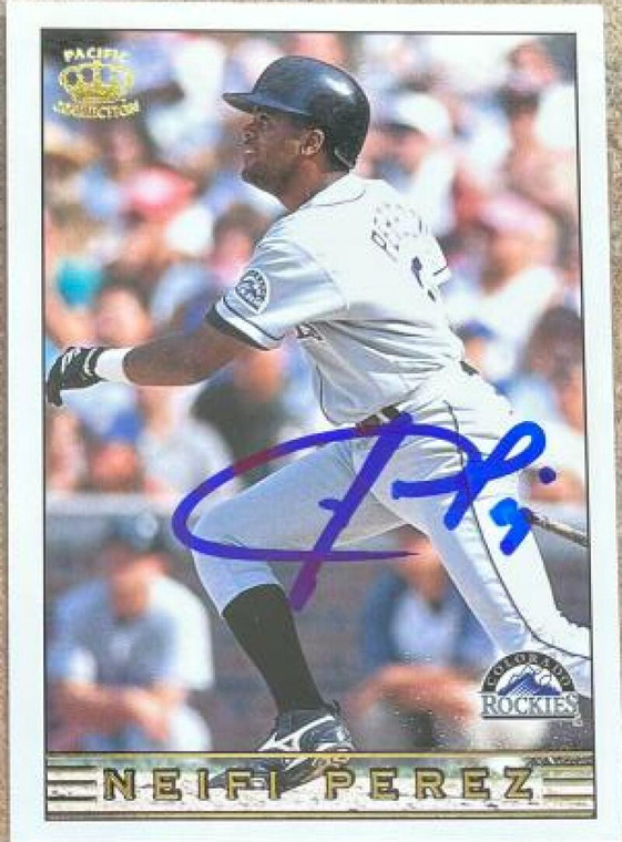 Neifi Perez Autographed 1999 Pacific Crown Collection #99