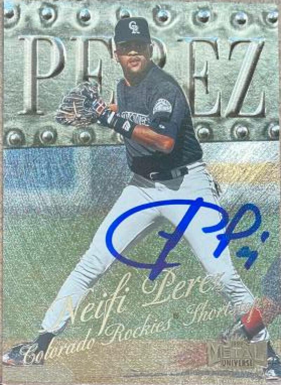 Neifi Perez Autographed 1999 Metal Universe #41