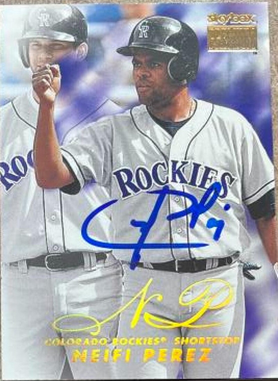 Neifi Perez Autographed 1999 Skybox Premium #188