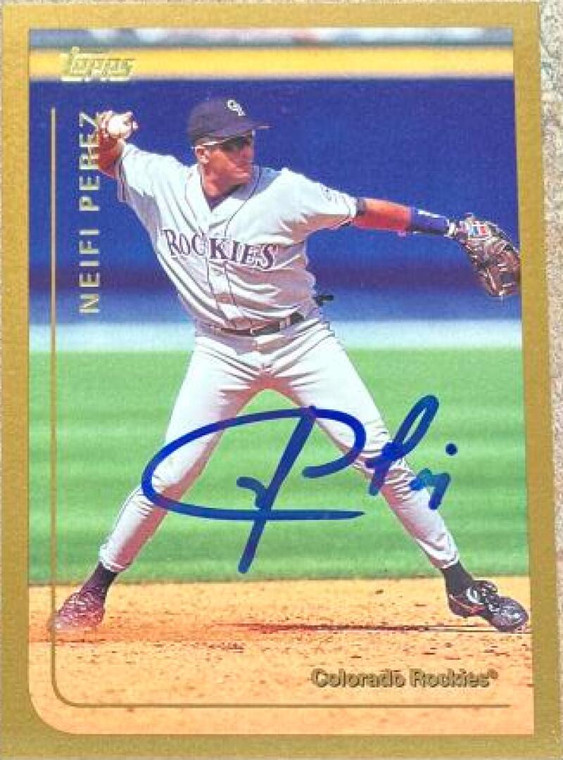 Neifi Perez Autographed 1999 Topps #97