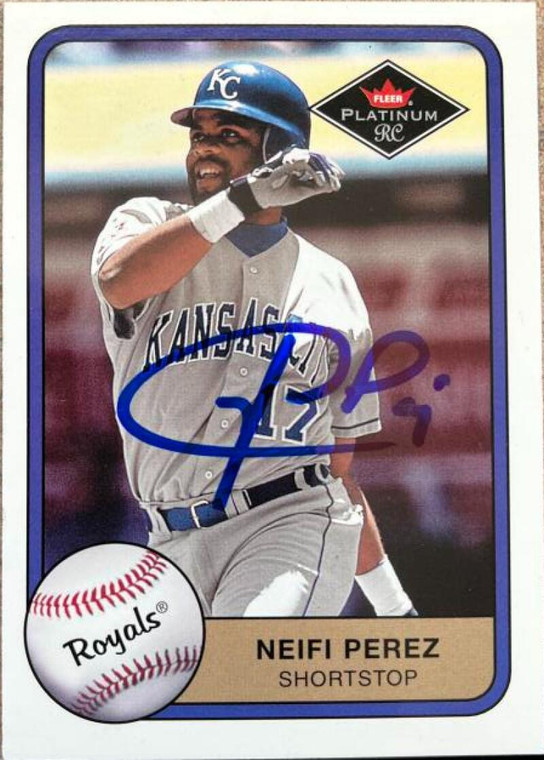 Neifi Perez Autographed 2001 Fleer Platinum #371