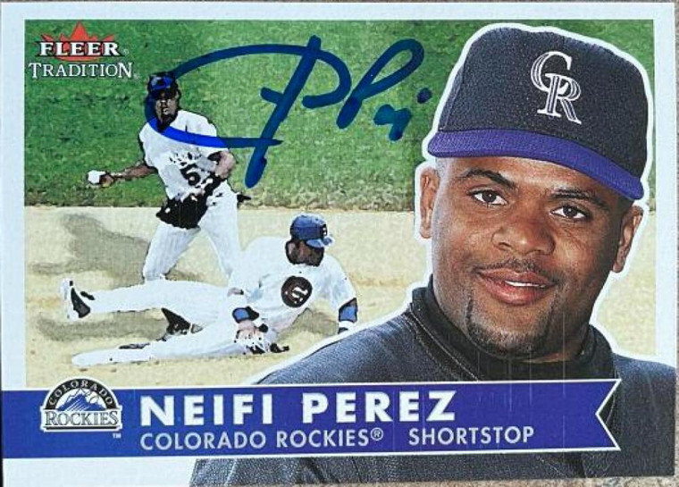 Neifi Perez Autographed 2001 Fleer Tradition #9