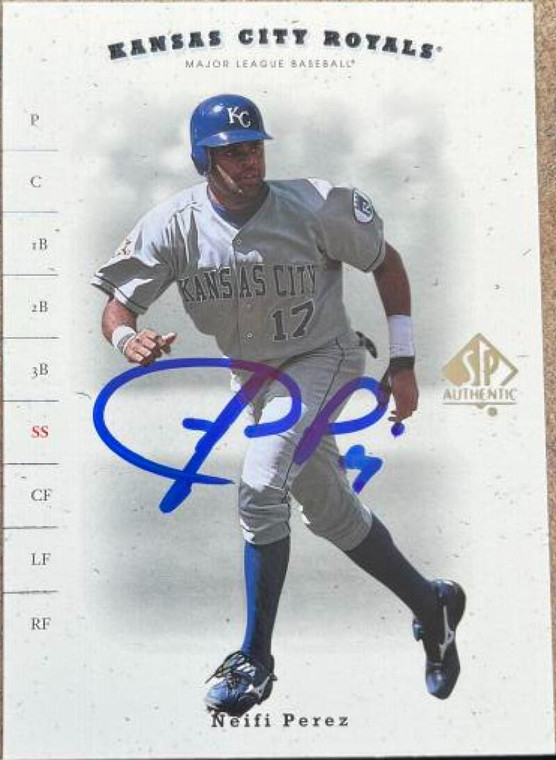 Neifi Perez Autographed 2001 Upper Deck Rookie Update - SP Authentic Update #190