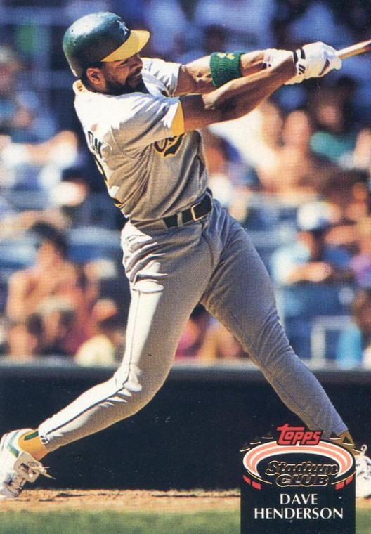 1992 Stadium Club #218 Dave Henderson VG Oakland Athletics 