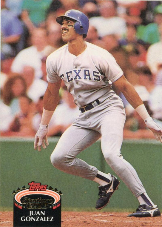 1992 Stadium Club #240 Juan Gonzalez VG Texas Rangers 