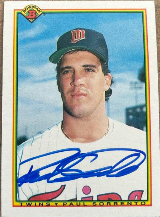 SOLD 122121 Paul Sorrento Autographed 1990 Bowman #421