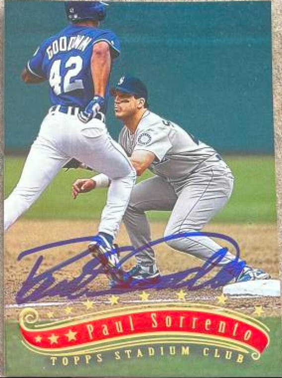 Paul Sorrento Autographed 1997 Stadium Club #345