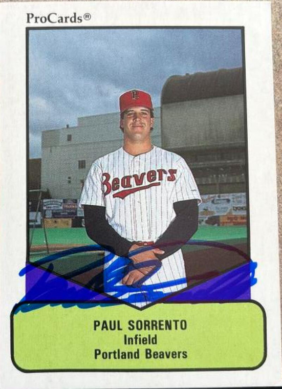 Paul Sorrento Autographed 1990 Pro Cards AAA #259