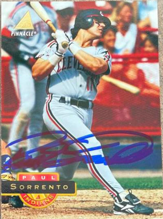 SOLD 122159 Paul Sorrento Autographed 1994 Pinnacle #308