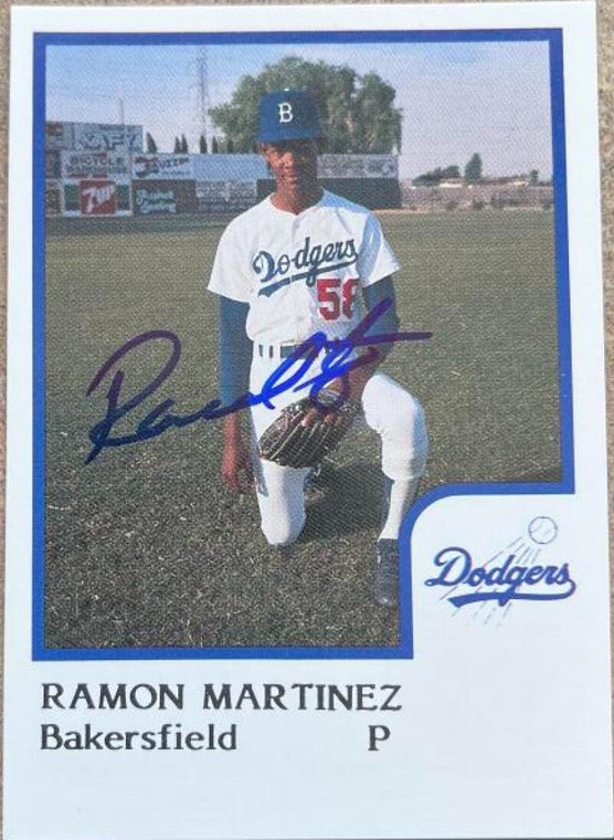 Ramon Martinez Autographed 1986 Pro Cards Bakersfield Dodgers #NNO