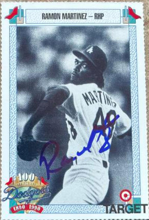 Ramon Martinez Autographed 1990 Target Dodgers #489
