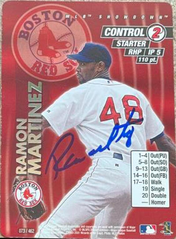 Ramon Martinez Autographed 2001 MLB Showdown Unlimited #073