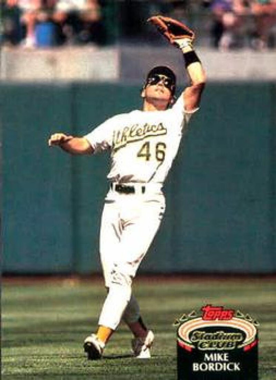 1992 Stadium Club #272 Mike Bordick VG Oakland Athletics 