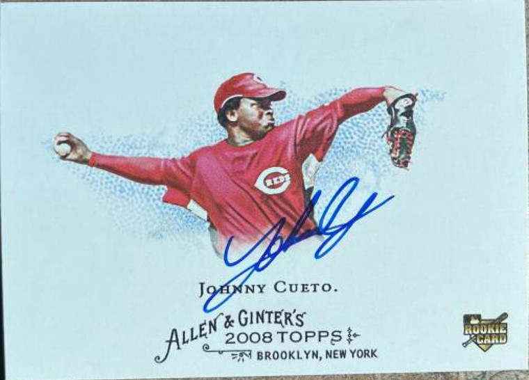 Johnny Cueto Autographed 2008 Topps Allen & Ginter #224 Rookie Card 