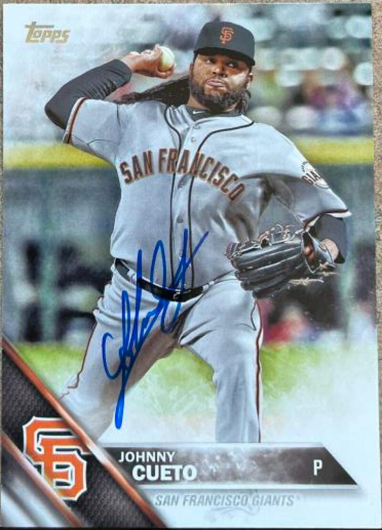 Johnny Cueto Autographed 2016 Topps #416