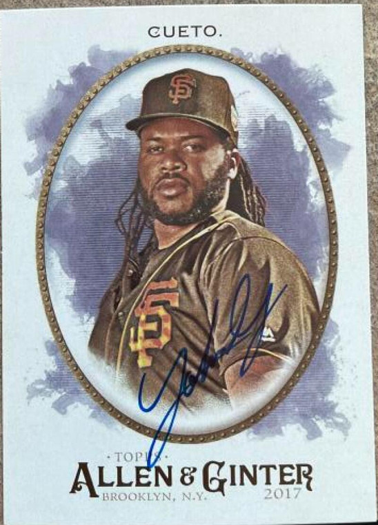 Johnny Cueto Autographed 2017 Topps Allen & Ginter #219