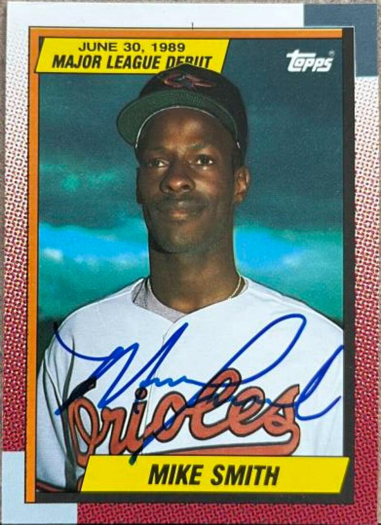 Mike Smith Autographed 1990 Topps Major League Debut 1989 #118