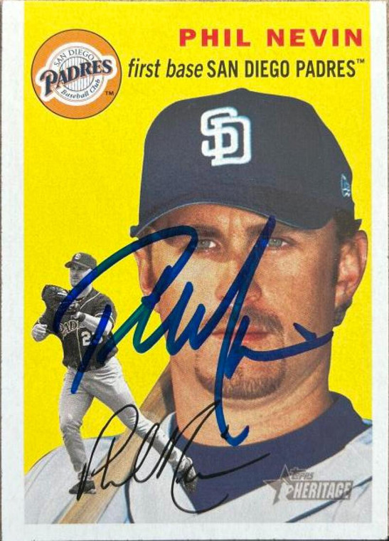 SOLD 122360 Phil Nevin Autographed 2003 Topps Heritage #311