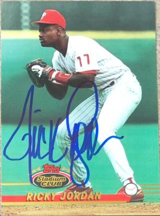 Ricky Jordan Autographed 1993 Stadium Club #229