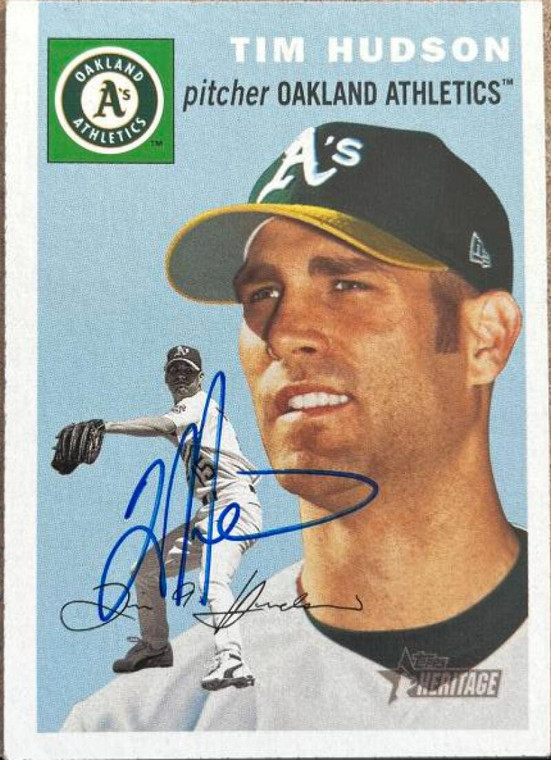 Tim Hudson Autographed 2003 Topps Heritage #130