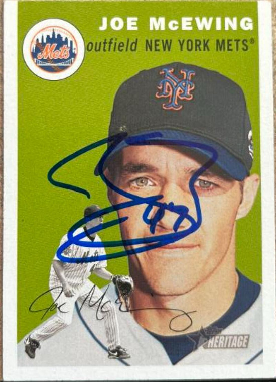 Joe McEwing Autographed 2003 Topps Heritage #223