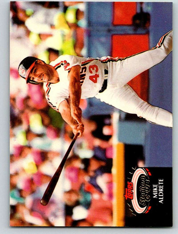 1992 Stadium Club #305 Mike Aldrete VG Cleveland Indians 