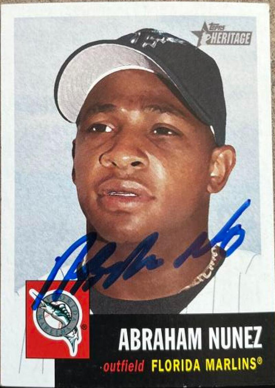 Abraham Nunez Autographed 2002 Topps Heritage #44