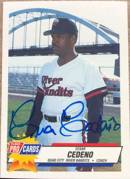 Cesar Cedeno Autographed 1993 Fleer/ProCards #116