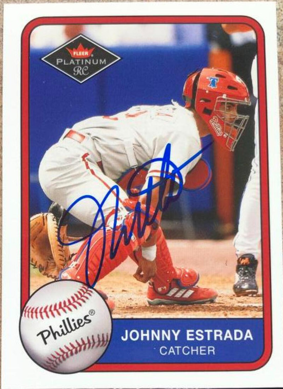 Johnny Estrada Autographed 2001 Fleer Platinum #541