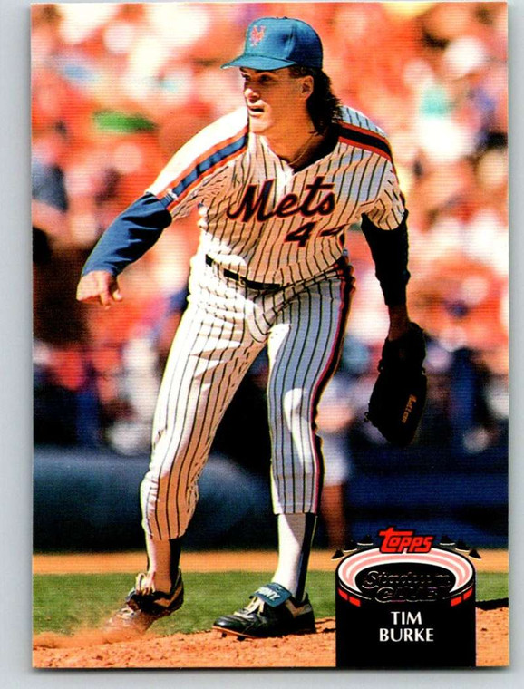 1992 Stadium Club #392 Tim Burke VG New York Mets 