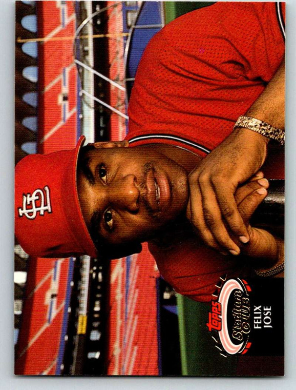 1992 Stadium Club #407 Felix Jose VG St. Louis Cardinals 
