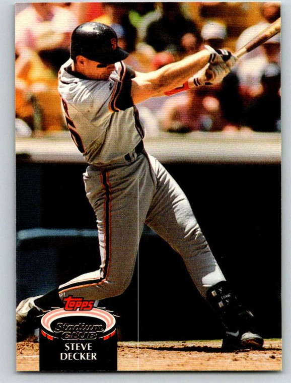 1992 Stadium Club #417 Steve Decker VG San Francisco Giants 