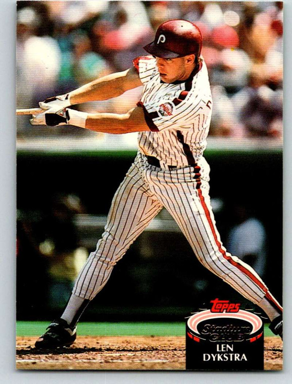 1992 Stadium Club #470 Lenny Dykstra VG Philadelphia Phillies 