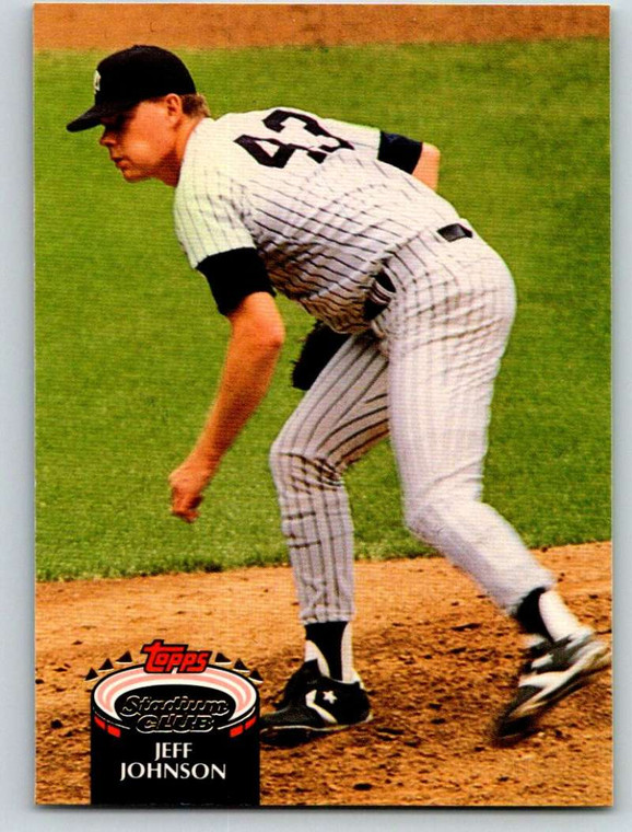 1992 Stadium Club #471 Jeff Johnson VG New York Yankees 