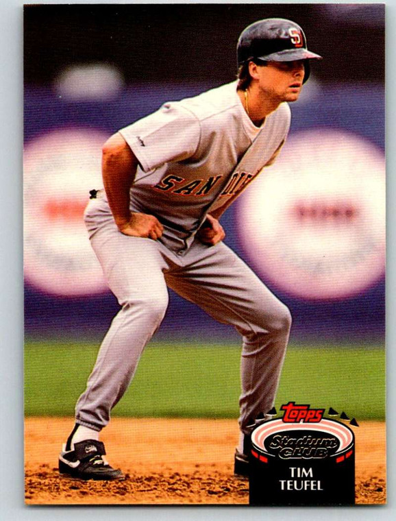 1992 Stadium Club #485 Tim Teufel VG San Diego Padres 