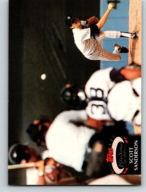 1992 Stadium Club #496 Scott Sanderson VG New York Yankees 