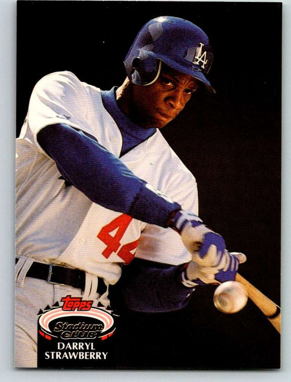 1992 Stadium Club #560 Darryl Strawberry VG Los Angeles Dodgers 