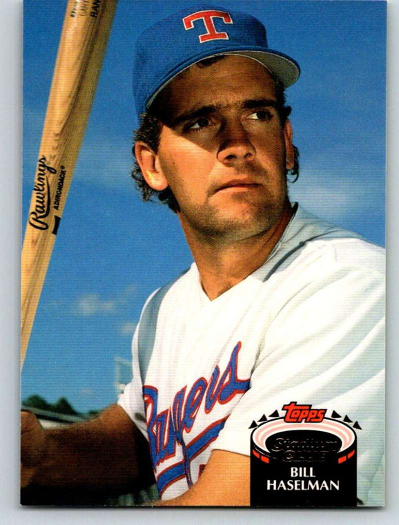 1992 Stadium Club #574 Bill Haselman VG Texas Rangers 