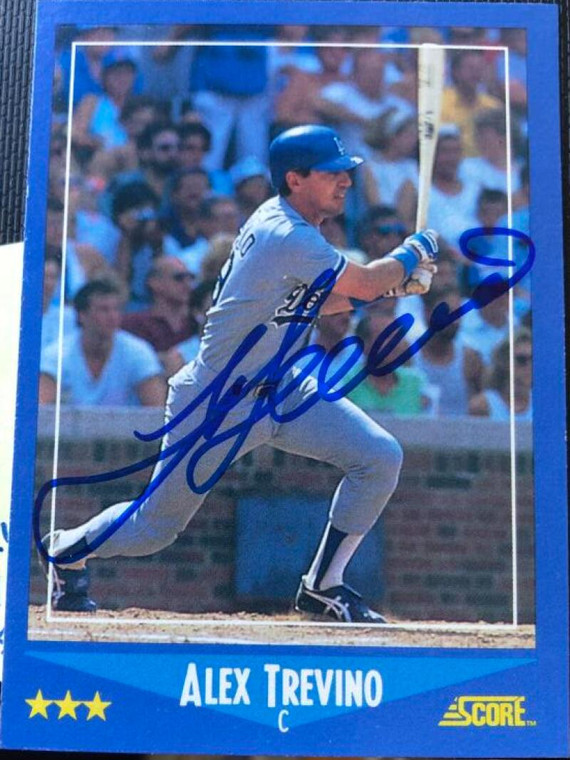 Alex Trevino Autographed 1988 Score #182
