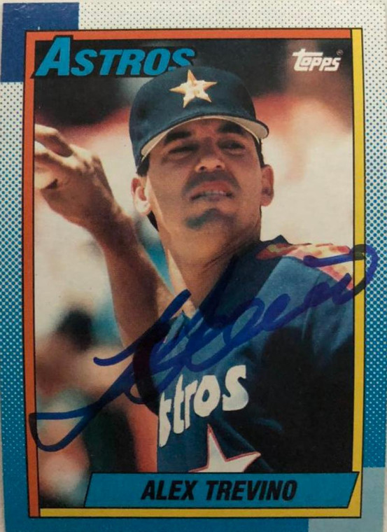 Alex Trevino Autographed 1990 Topps #342