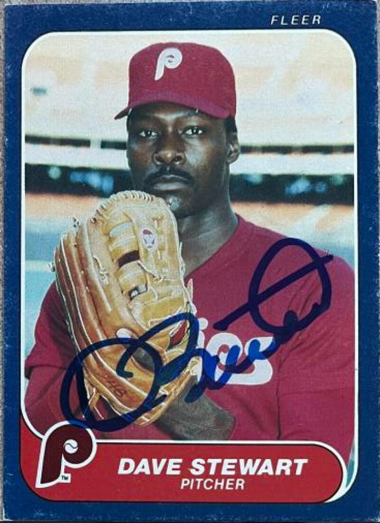 Dave Stewart Autographed 1986 Fleer #453