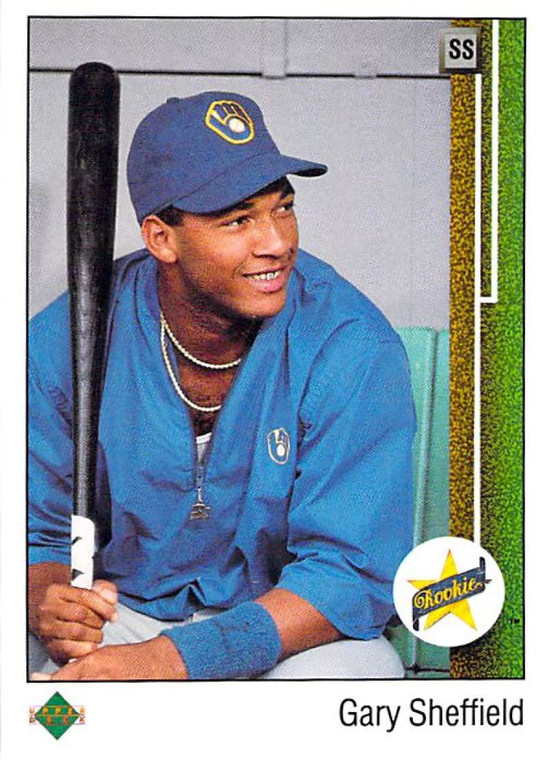 1989 Upper Deck #13 Gary Sheffield VG RC Rookie Milwaukee Brewers 