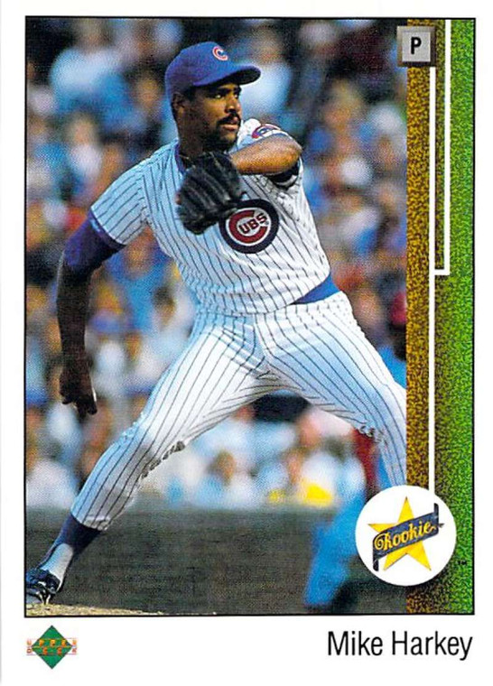 1989 Upper Deck #14 Mike Harkey VG RC Rookie Chicago Cubs 